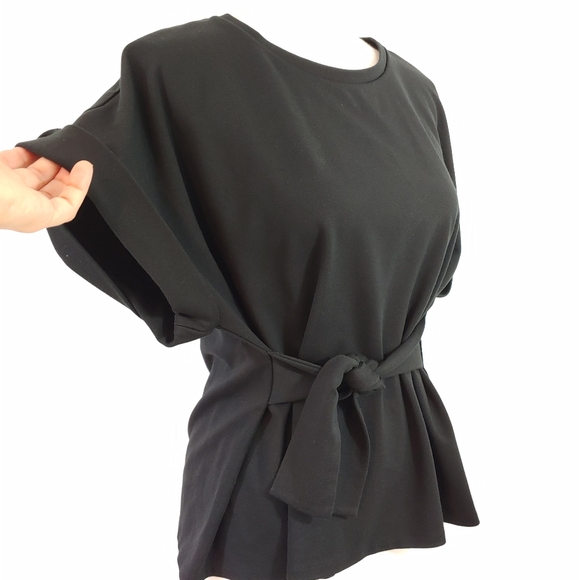 Express Black Belted Top - Size M - Picture 4 of 13